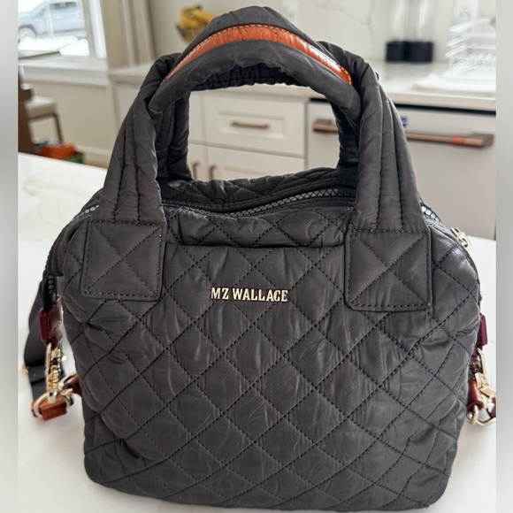 MZ Wallace Women's Quilted Gray Sutton Deluxe Crossbody Bag - Picture 4 of 15